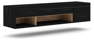 Vivaldi Závěsný TV stolek Chase 140 cm černý/zlatý mat