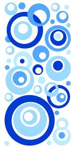 Samolepicí dekorace Crearreda CR S Blue Circles 59609 Modré kruhy