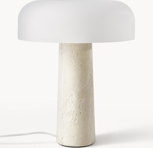 Stolní lampa s travertinovou podstavou Carla