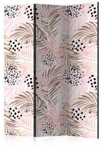 Artgeist Paraván - Pink Palm Leaves [Room Dividers] Velikosti (šířkaxvýška): 135x172