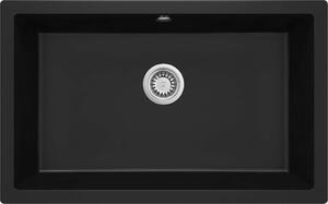DEANTE - Corda černá - Granitový dřez pod desku - spodní montáž ZQA_N10D
