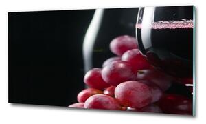 Fotoobraz na skle Hrozny a víno osh-52977492