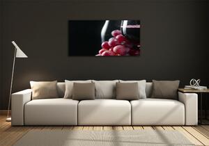Fotoobraz na skle Hrozny a víno osh-52977492