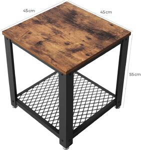 VASAGLE Odkládací stolek Industry - 45x45x55 cm