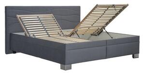 Čalouněná postel Windsor 200x200, šedá, včetně matrace