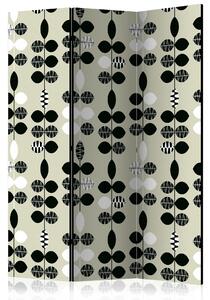 Artgeist Paraván - Black and White Dots [Room Dividers] Size: 135x172