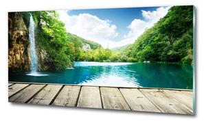 Fotoobraz na skle Vodopád v lese osh-55082996