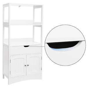 VASAGLE Koupelnová skříňka - bílá - 60x32,5x122 cm
