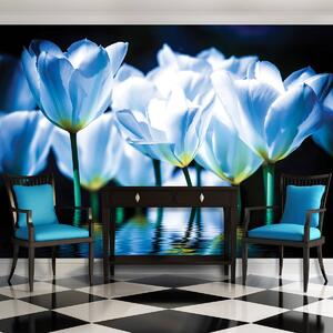 Fototapeta - Květiny - modrý nádech (152,5x104 cm)