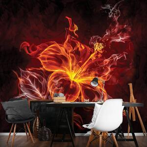 Fototapeta - Květ - oheň a kouř (152,5x104 cm)