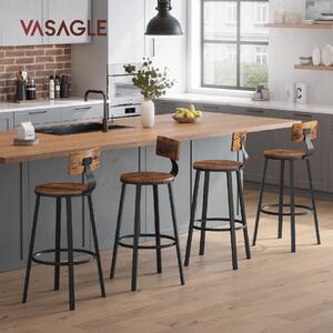 VASAGLE Barová židle Industry - 54x99 cm - set 2 ks