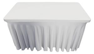 TENTino Elastický potah SKIRTING na skládací stůl 122x60 cm Barva ubrusu: BÍLÁ / WHITE