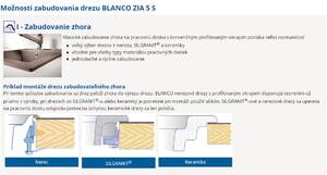 Blanco Zia 5 S, silgranitový dřez 860x500x190 mm, 1-komorový, bílá, 520515