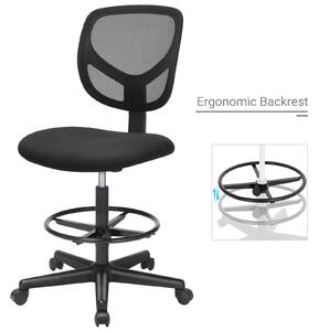 SONGMICS Kancelářská židle se síťovinou - černá
