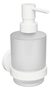 Sapho X-ROUND WHITE dávkovač mýdla, mléčné sklo, 200ml, bílá
