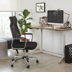 SONGMICS Kancelářská židle se síťovinou - černá/stříbrná