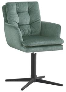 ŽIDLE S PODRUČKAMI, železo, tkaná látka, černá, jadeitově zelená Novel - Jídelní židle