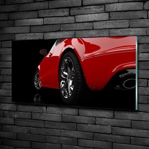 Fotoobraz skleněný na stěnu do obýváku Červené auto osh-60704339