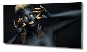 Fotoobraz na skle Žena v černém osh-61049843