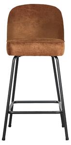 BePureHome barová židle VOGUE hnědá kůže 65 cm 800294-B