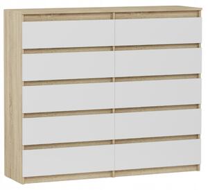 Komoda 160 cm 10 zásuvek skíka FRAMIRE R-160-S10 sonoma mix
