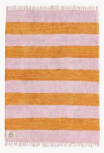 Ručně tkaný bavlněný koberec's třásněmi Chindi