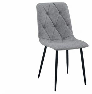 Šedá židle LIBRA PLATINUM GREY s černými nohami