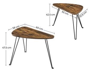 VASAGLE Příruční stolek Industry - set 2 ks
