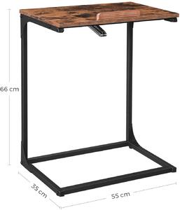 VASAGLE Příruční stolek Industry - 55x35x66 cm
