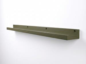 Nástěnná police na obrazy FOTOPLANK 120 cm, olivová