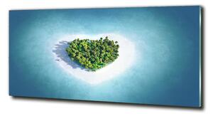 Fotoobraz na skle Ostrov tvar srdce osh-62543083