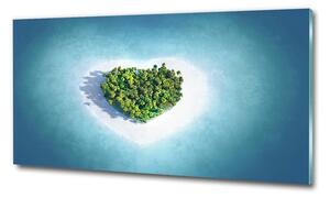 Fotoobraz na skle Ostrov tvar srdce osh-62543083