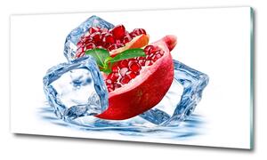 Foto obraz skleněný horizontální Granátové jablko s ledem osh-62722743