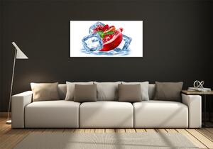 Foto obraz skleněný horizontální Granátové jablko s ledem osh-62722743