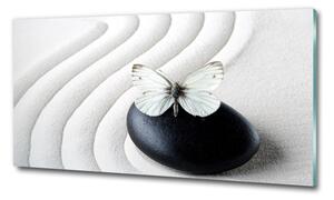 Fotoobraz na skle Kámen zen a motýl osh-62915953