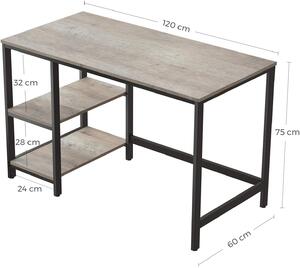 VASAGLE Psací stůl Industry - 120x60x75 cm