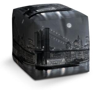 Sablio Taburet Cube Noční New York 2 - 40x40x40 cm