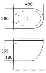 AKCE/SET/LIVERO Geberit - Modul pro závěsné WC s tlačítkem Sigma30, černá/chrom + Mexen Lena WC mísa Rimless, WC sedátko se zpomalovacím mechanismem, Slim, duroplast - černá