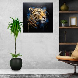 Obraz na plátně - Portrét jaguára - 40x40 cm