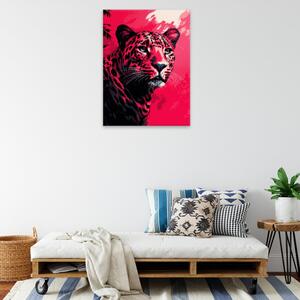 Obraz na plátně - Leopard v růžové 02 - 30x40 cm
