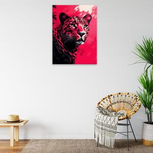 Obraz na plátně - Leopard v růžové 02 - 30x40 cm