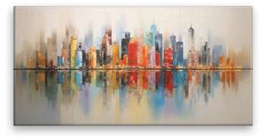 Obraz na plátně - New York v odrazu - 60x30 cm