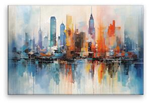 Obraz na plátně - Malovaný New York - 120x80 cm