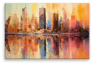 Obraz na plátně - New York v zrcadle - 120x80 cm