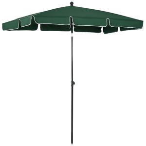 Aluminiový zahradní slunečník Outsunny 198x130x245 cm obdélníkový slunečník se sklopnou funkcí pro terasu a zahradu Zelený | Aosom