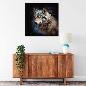 Obraz na plátně - Portrét vlka - 40x40 cm - CZ výroba