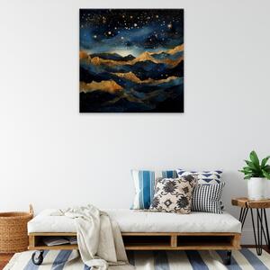 Obraz na plátně - Perseidy mezi horami - 40x40 cm