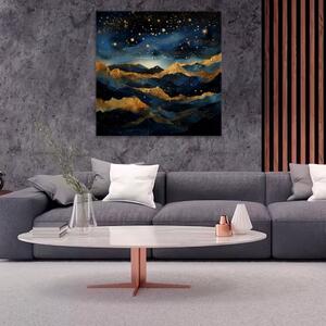 Obraz na plátně - Perseidy mezi horami - 40x40 cm