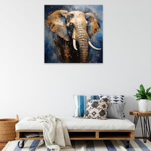 Obraz na plátně - Portrét slona - 40x40 cm - CZ výroba