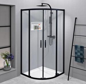 GELCO - SIGMA SIMPLY BLACK Čtvrtkruhový sprchový kout 800x800 čiré sklo, GS5580B GS5580B